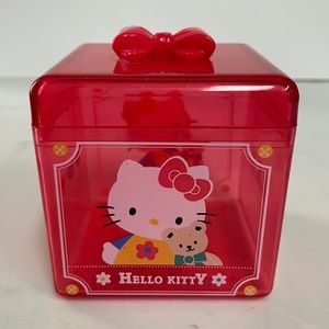 Vintage Hello Kitty Plastic Box with a bow on top